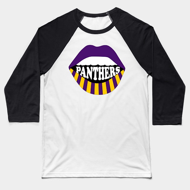 Northern Iowa Lips Baseball T-Shirt by sydneyurban